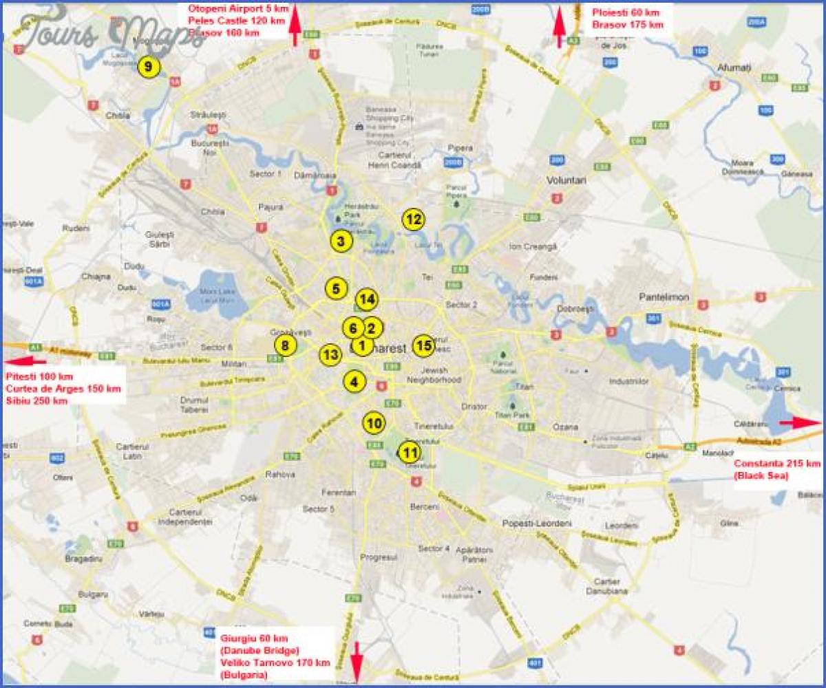 Térkép bukarest látnivalók 