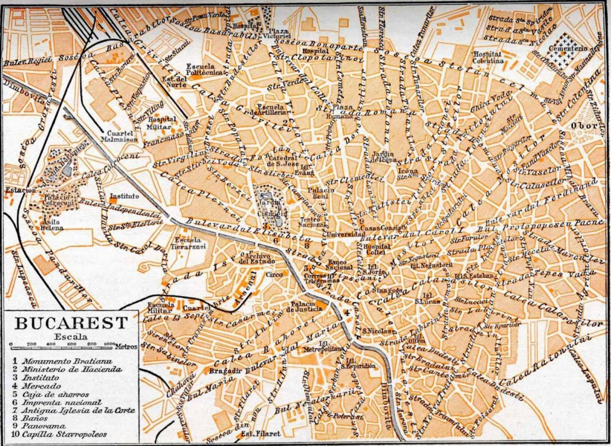 óváros bukarest térkép