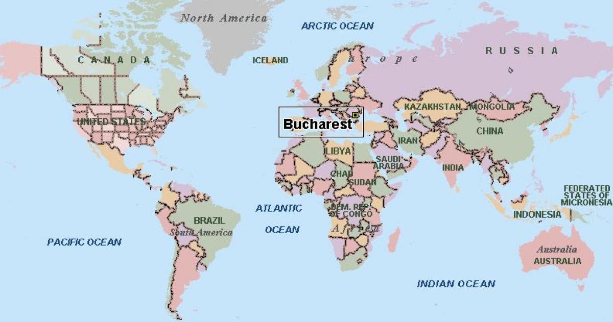 Térkép bukarest világ 