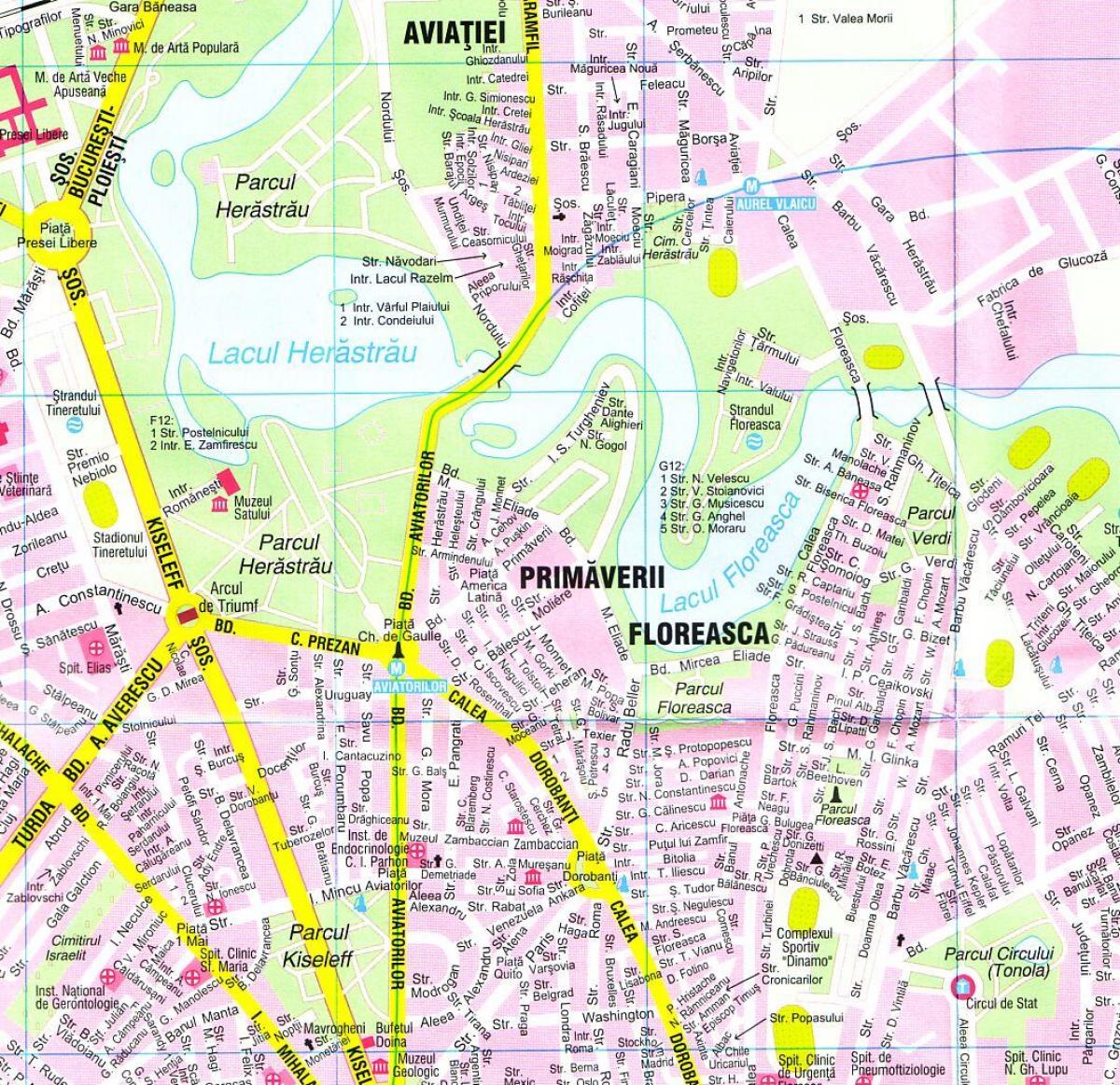 bukarest város túra térkép