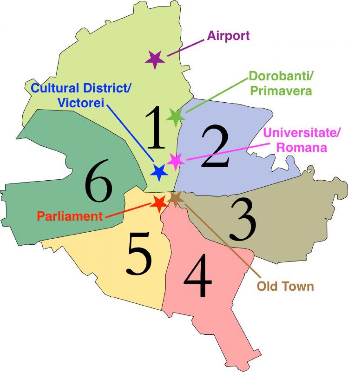 Térkép bukarest ágazatok 