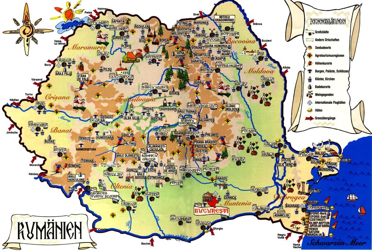 bukarest városnézés térkép