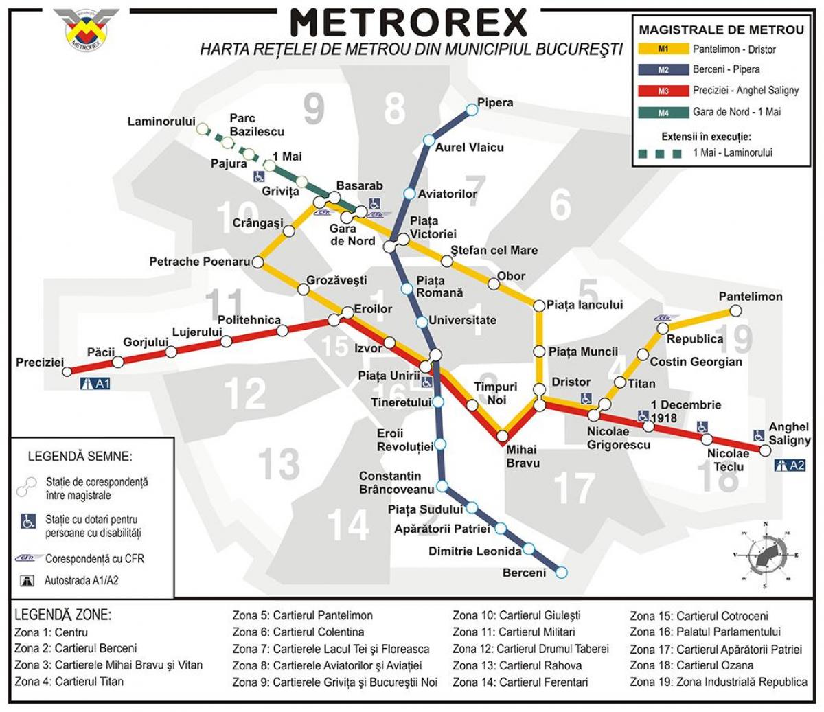 metró térkép bucuresti