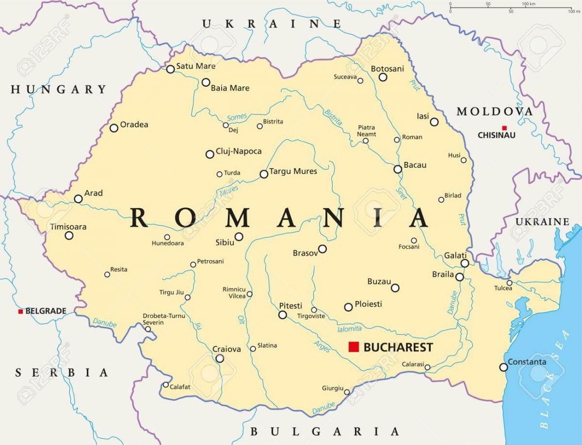 fővárosa románia térkép