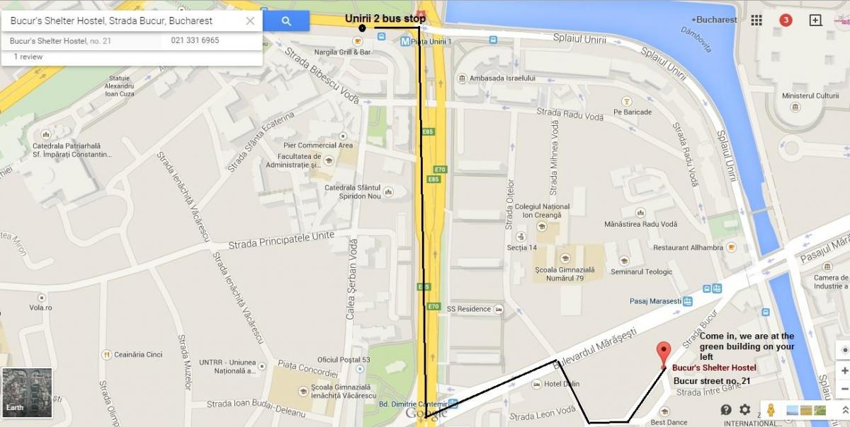 a térkép hostel bukarest