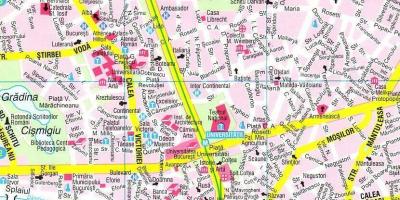 Térkép bukarest város központ