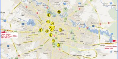 Térkép bukarest látnivalók 