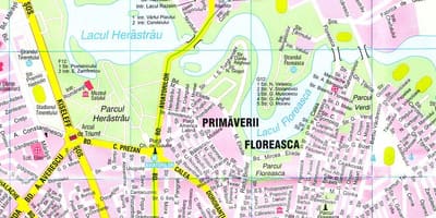 Bukarest város túra térkép