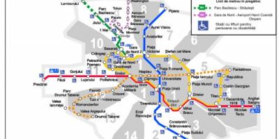 Bukaresti metró térkép